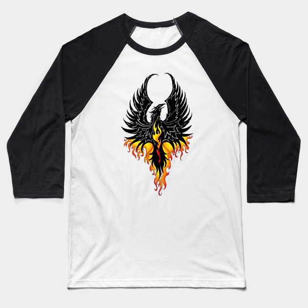 Phoenix Baseball T-Shirt by tigressdragon